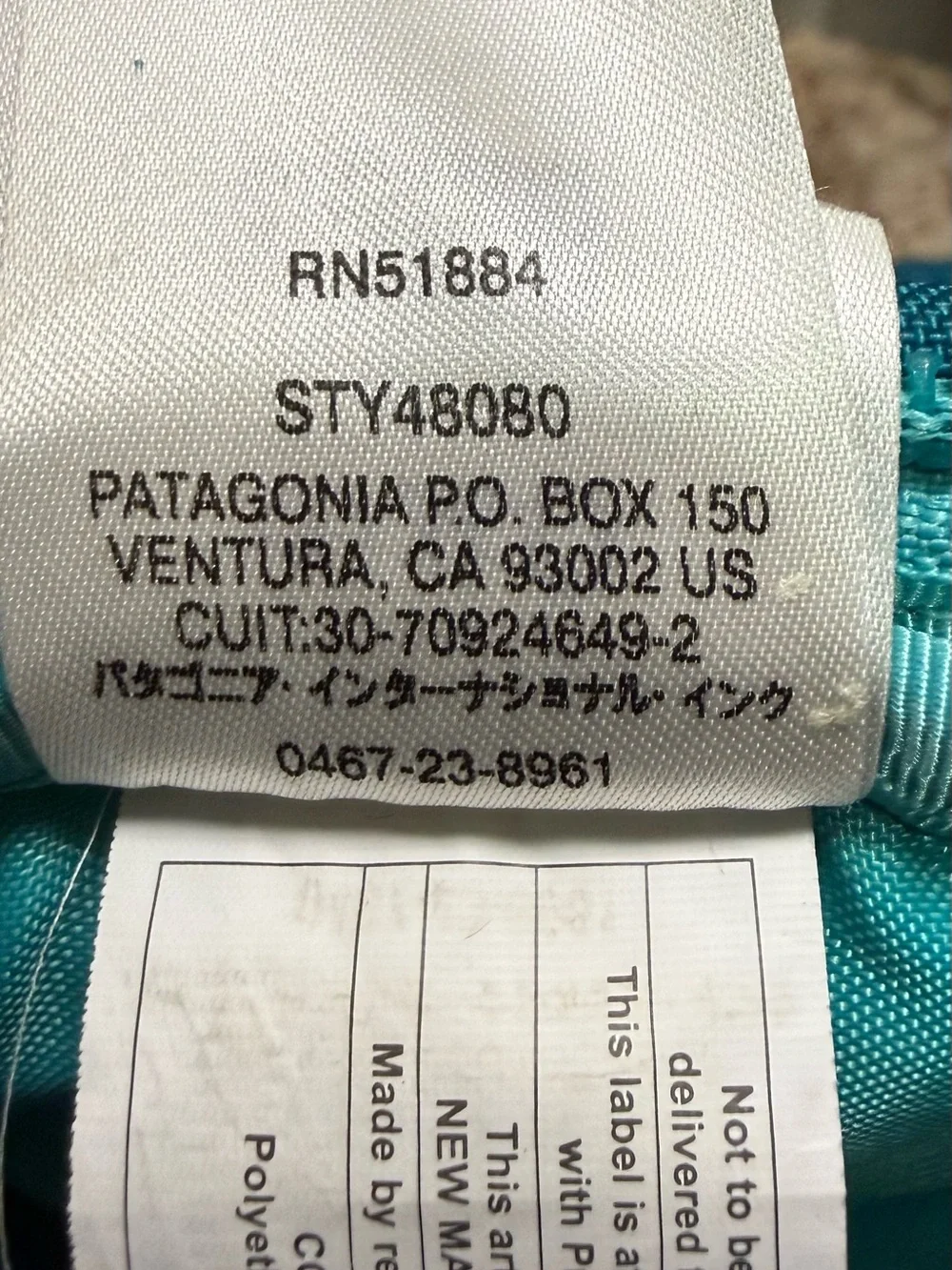 Patagonia Womens Refugio 26L Backpack Teal Blue Hiking Laptop Pack 48080